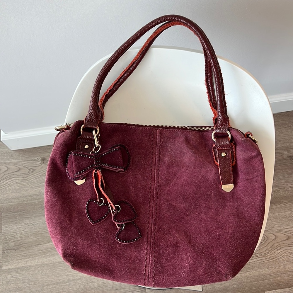 Genuine Suede and Italian Learher bag